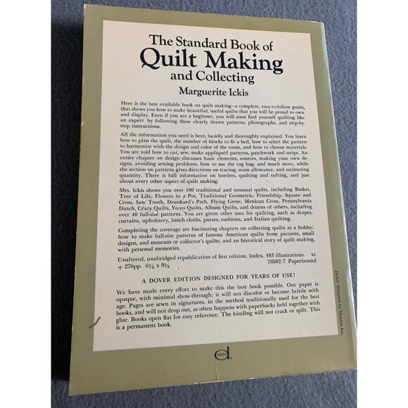 The Standard Book Of Quilt Making And Collecting By Marguerite Ickis 482 Illust - Picture 2 of 2
